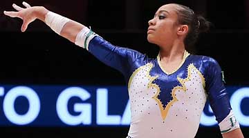 Thauany Araújo em competição pela seleção brasileira. (Foto: Reprodução)